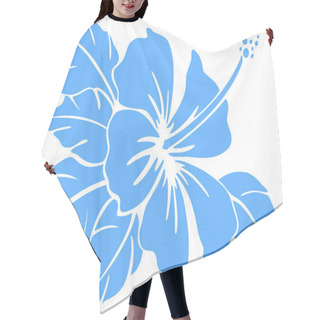 Personality  Hibiscus Flower. Silhouette Hair Cutting Cape