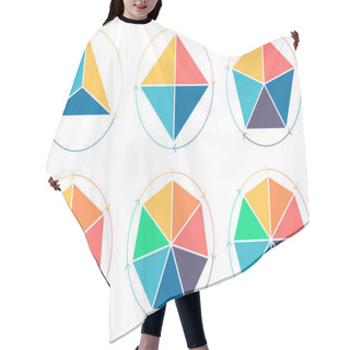 Personality  Triangle, Square, Pentagon, Hexagon, Heptagon, Octagon For Infographics. Hair Cutting Cape