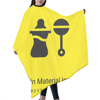Personality  Baby Feeder Minimal Bright Yellow Material Icon Hair Cutting Cape