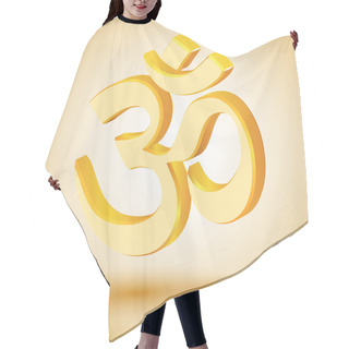 Personality  Golden Om Symbol - Vector Hair Cutting Cape