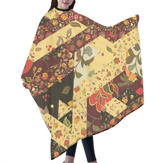 Personality  Patchwork Pattern With Flowers Hair Cutting Cape