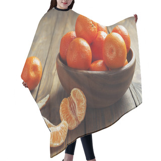 Personality  Mandarins In The Wooden Bowl Hair Cutting Cape