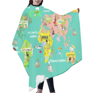 Personality  Kids World Map Hair Cutting Cape
