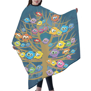 Personality  Funny Birds And Tree Hair Cutting Cape