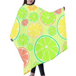 Personality  Vector Background With Citrus. Hair Cutting Cape