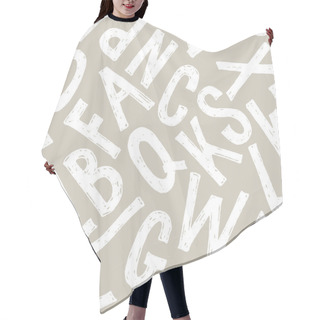 Personality  Seamless Colorful Typography Pattern Hair Cutting Cape
