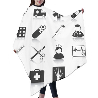 Personality  Medical Icons Hair Cutting Cape
