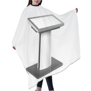 Personality  Information Display Monitor Terminal Stand Hair Cutting Cape