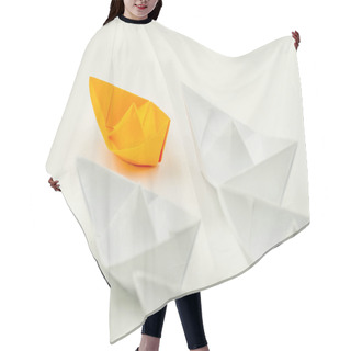 Personality  Leadership Concept Origami Hair Cutting Cape
