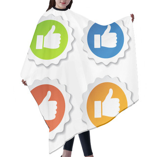 Personality  Thumb Up Stickers Hair Cutting Cape