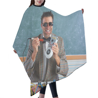 Personality  Nerd Electronics Technician Silly Welding Robot Hair Cutting Cape