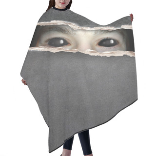 Personality  Monster Eye In Hole In The Paper Hair Cutting Cape