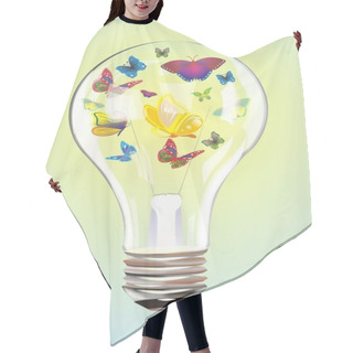 Personality  Vector Butterflys In Bulb Hair Cutting Cape