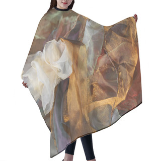 Personality  Abstract Wave Background Organza Hair Cutting Cape