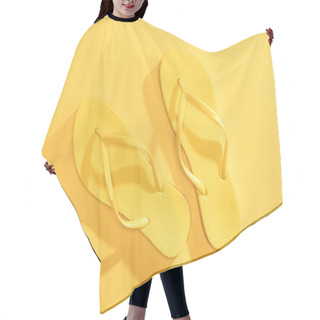 Personality  Comfortable Yellow Flip-flops  Hair Cutting Cape