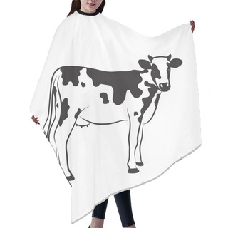 Personality  Vector Image Of An Cow  Hair Cutting Cape