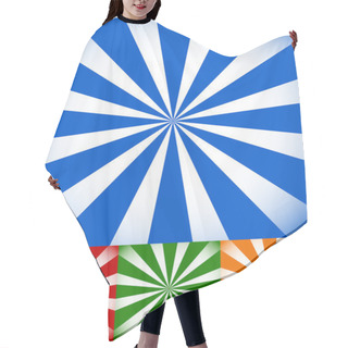 Personality  Set Of Colorful Sunburst Hair Cutting Cape