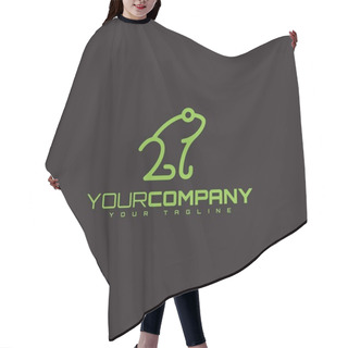 Personality  Frog Line Style Design With Color Green For Your Business Symbol Hair Cutting Cape