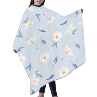 Personality  Background With Flowers And Leaves Hair Cutting Cape
