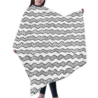 Personality  Seamless Hand Drawn Doodle Graphic Pattern Hair Cutting Cape