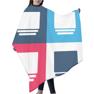 Personality  Album Blue And Red Four Color Minimal Icon Set Hair Cutting Cape
