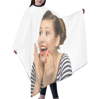 Personality  Surprised Pin-up Girl Hair Cutting Cape