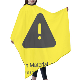 Personality  Alert Minimal Bright Yellow Material Icon Hair Cutting Cape