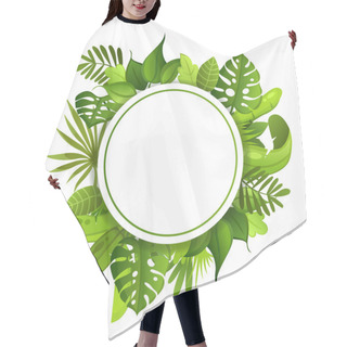 Personality  Jungle Plants Frame Background Hair Cutting Cape