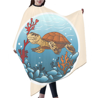 Personality  A Colourful Sea Turtle Adventures Under The Sea Hair Cutting Cape