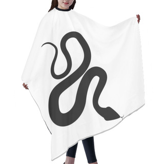 Personality  Black Silhouette Snake. Hair Cutting Cape