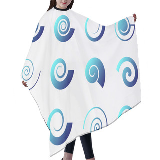 Personality  Blue Spiral Icons Hair Cutting Cape