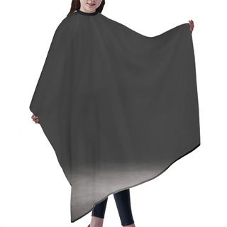 Personality  Grey Shabby Wooden Material On Black Hair Cutting Cape
