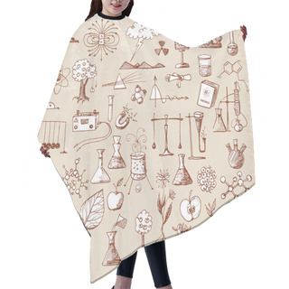 Personality  Back To School Big Doodles Set Hair Cutting Cape