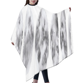 Personality  The Moon In All Its Phases , Hand Painted With Watercolors On White Background Hair Cutting Cape