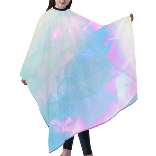 Personality  Bright Abstract Triangles, Polygonal 3d Background Hair Cutting Cape