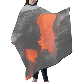 Personality  View Of Lava Flow Hair Cutting Cape