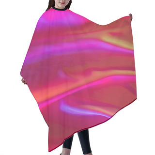 Personality  Pink And Crimson Shiny Silk Fabric Background Hair Cutting Cape