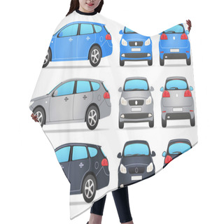 Personality  Vector Car - Side - Front - Rear View Hair Cutting Cape