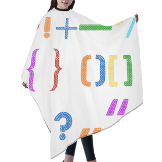 Personality  Punctuatian Marks Quilt And Old Fashioned Baby Blanket Design Hair Cutting Cape