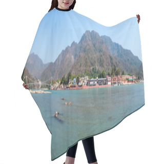 Personality  Panorama View Of The Holy Ganges River Hair Cutting Cape