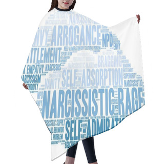 Personality  Narcissistic Rage Word Cloud Hair Cutting Cape