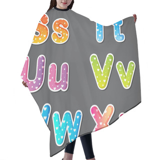 Personality  Six Colorful Letters Of The Alphabet Hair Cutting Cape