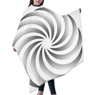 Personality  Abstract Circular Spinning Element. Hair Cutting Cape