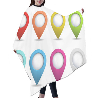 Personality  Set Of Bright Map Pointers Hair Cutting Cape