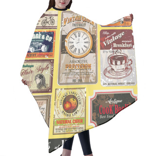 Personality  Vintage Labels - Set 11 Hair Cutting Cape