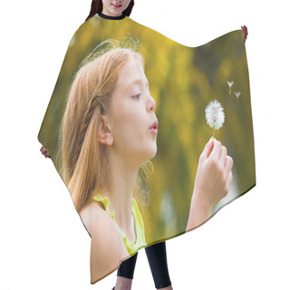 Personality  Wishes Child Blowing Dandelion,  Hair Cutting Cape