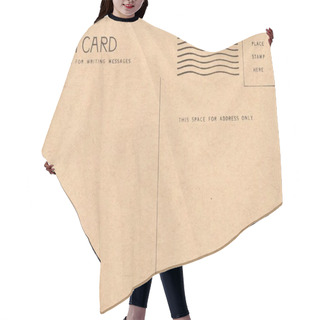 Personality  Backside Of Blank Postcard With Dirty Stain Hair Cutting Cape