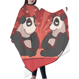 Personality  Panda Love Hair Cutting Cape