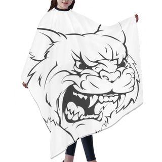 Personality  Wildcat Mascot Character Hair Cutting Cape