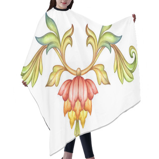 Personality  Watercolor Illustration Background Hair Cutting Cape